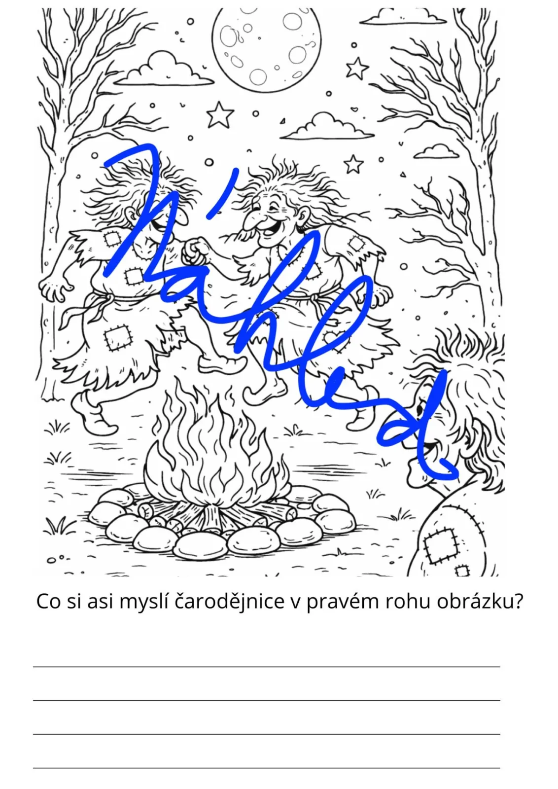 ČARODĚJNICE - pracovní omalovánky trochu jinak – náhled 4