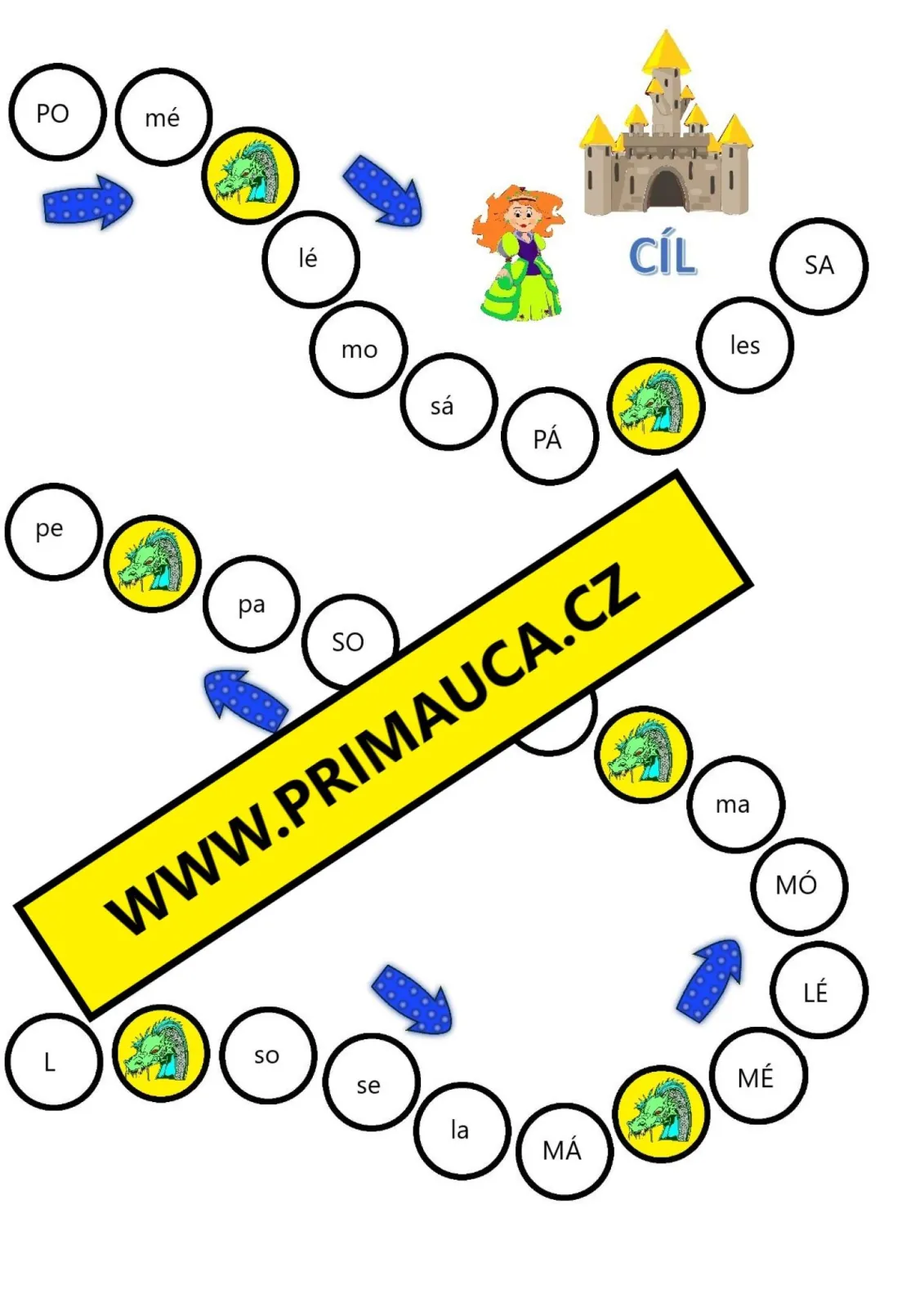 PRINCOVSKÉ ČTENÍ PRVNÍCH SLABIK - DESKOVÁ HRA – náhled 3