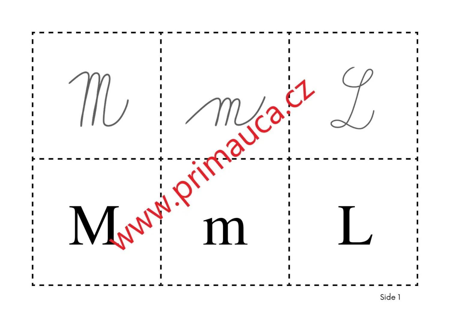 PEXESO k procvičení psaných písmenek - MALESOPUIY – náhled 2