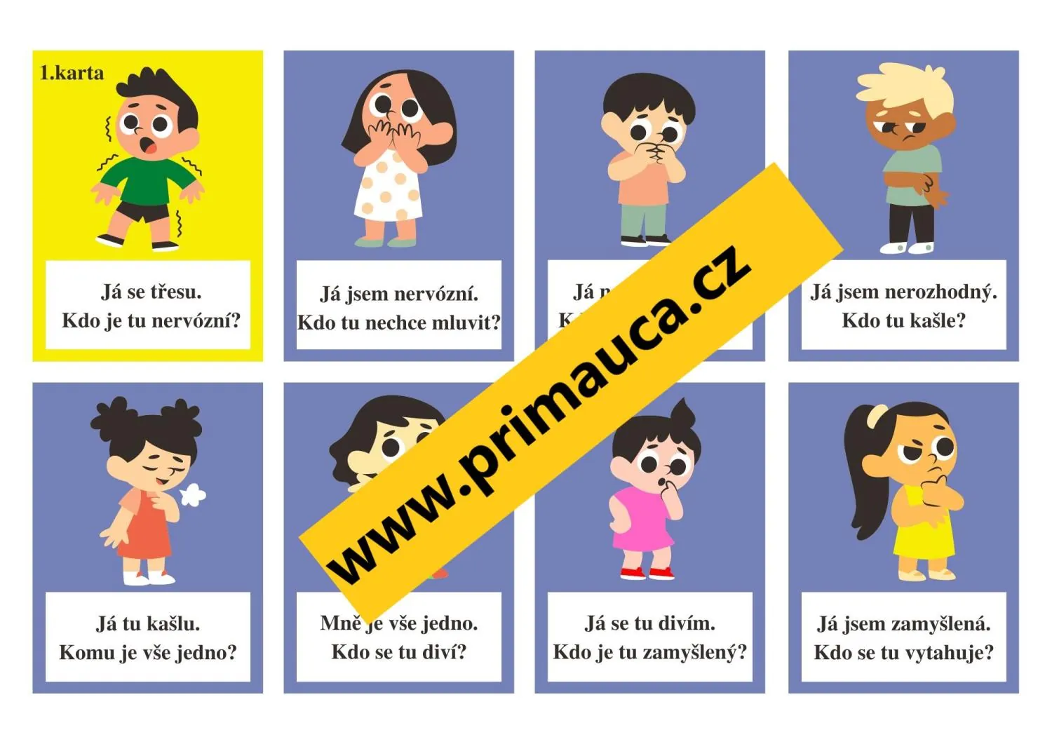 KARTY JÁ JSEM, KDO JE + ROZŠIŘUJÍCÍ HRA PRO TŘÍDU NA CELOU HODINU – náhled 2