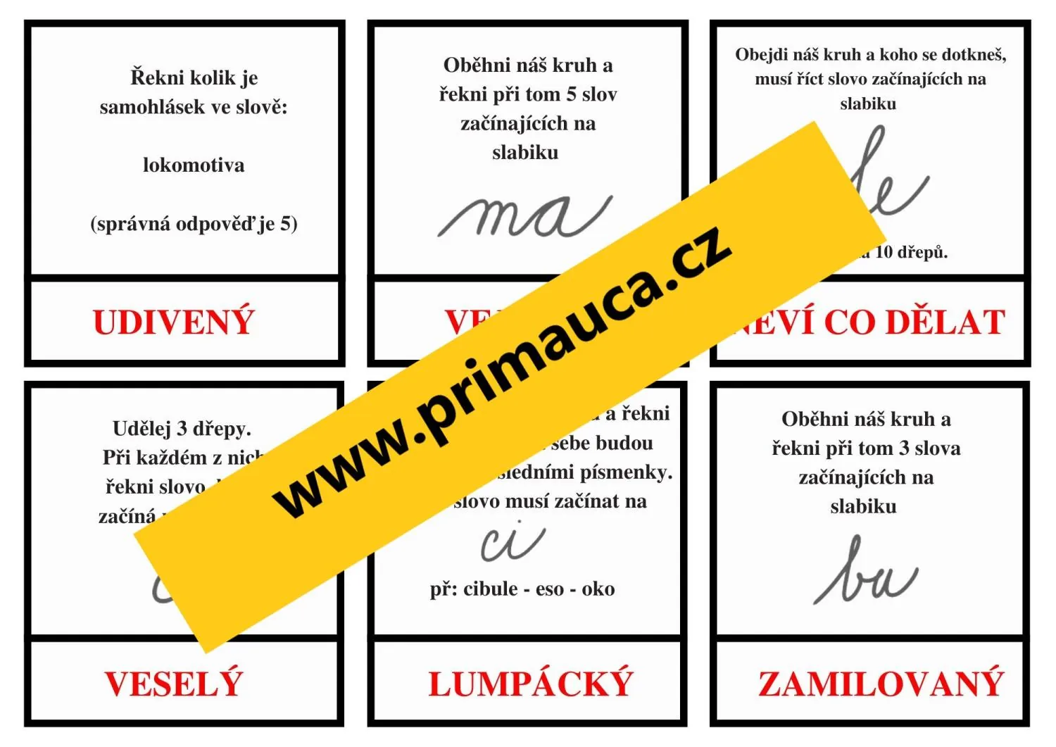 KARTY JÁ JSEM, KDO JE + ROZŠIŘUJÍCÍ HRA PRO TŘÍDU NA CELOU HODINU – náhled 5