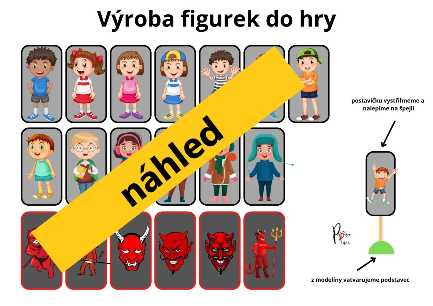 HRA - UTEČ ČERTOVI! PROCVIČOVÁNÍ NUMERACE 0 - 100 A NÁSOBILKY - ZÁBAVNOU FORMOU – náhled 3