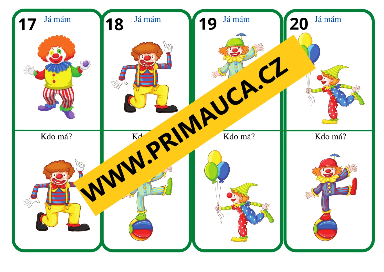 MASOPUST - KARNEVALOVÁ MATEMATIKA - VÝUKOVÁ HRA PRO PRVŇÁČKY – náhled 6