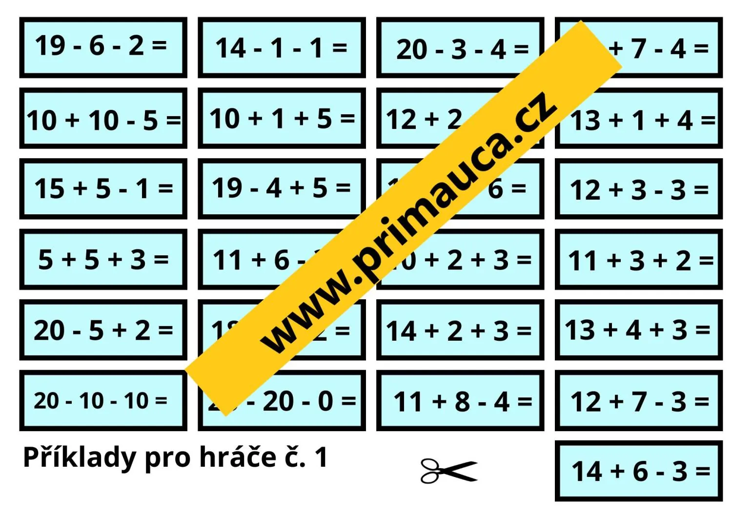 LODĚ - zábavná hra k procvičování sčítání a odčítání do 20 (2 verze) + pexeso – náhled 10