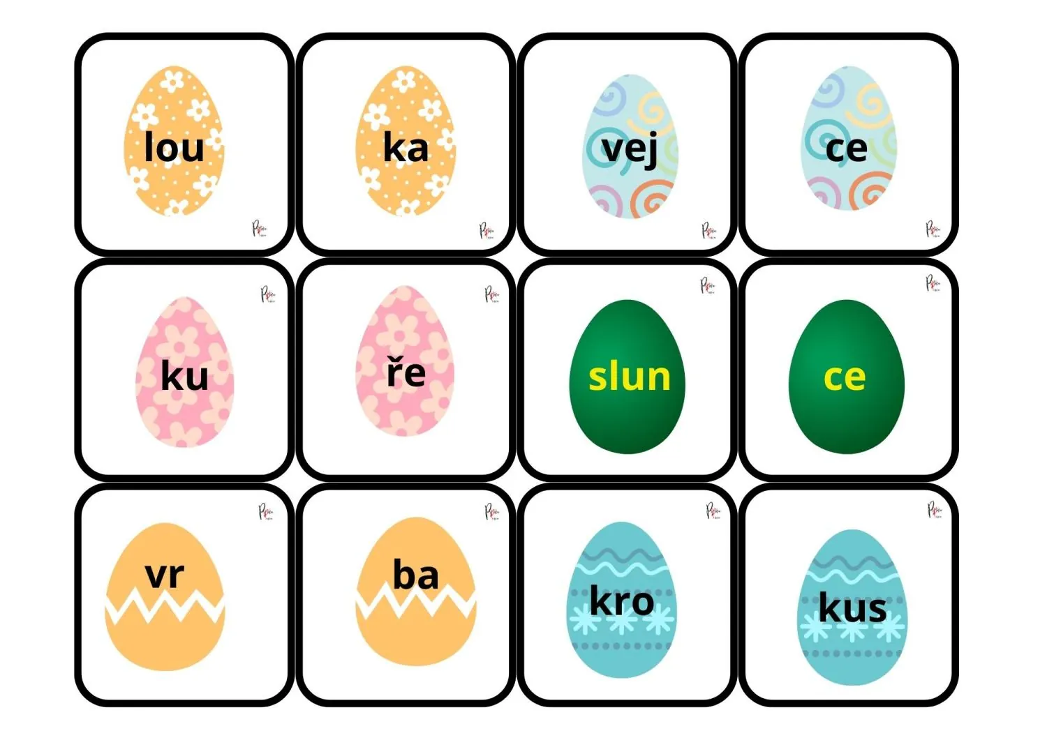 VELIKONOČNÍ HRY - Já mám, kdo má? 3 x PEXESO - upevňování čtení, skupinky – náhled 6