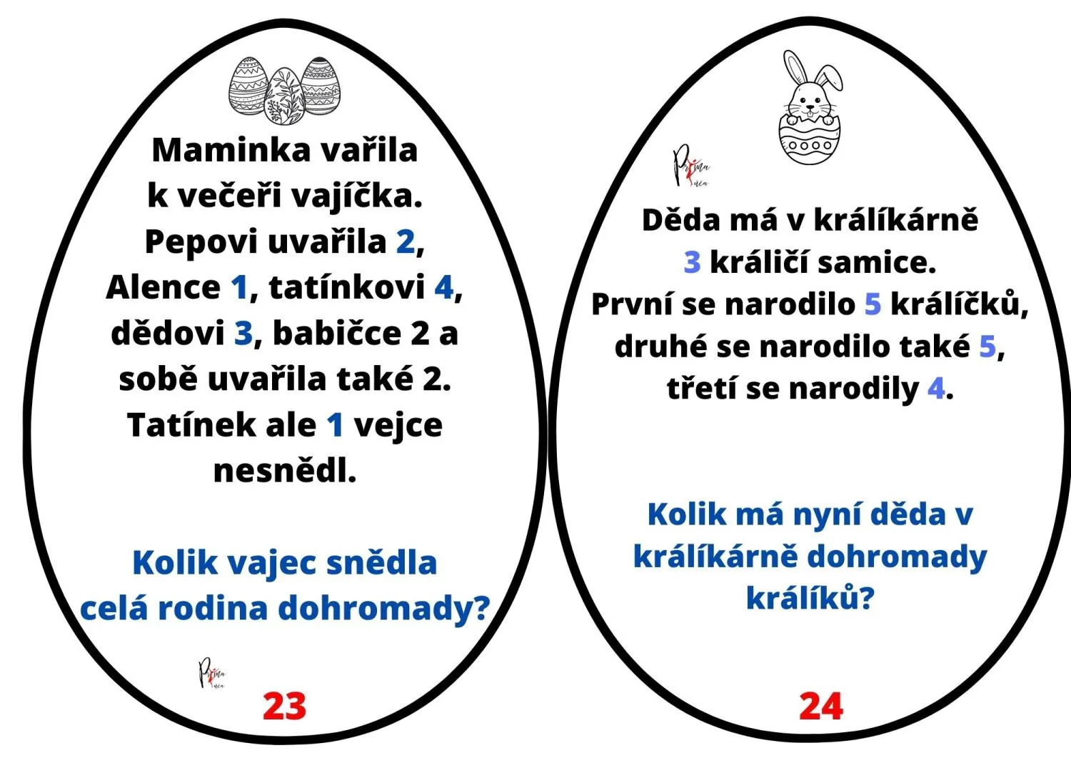 Další vajíčka s úkoly - DOPLNĚK K PROJEKTOVÉMU DNI - VELIKONOCE - ZDARMA – náhled 2