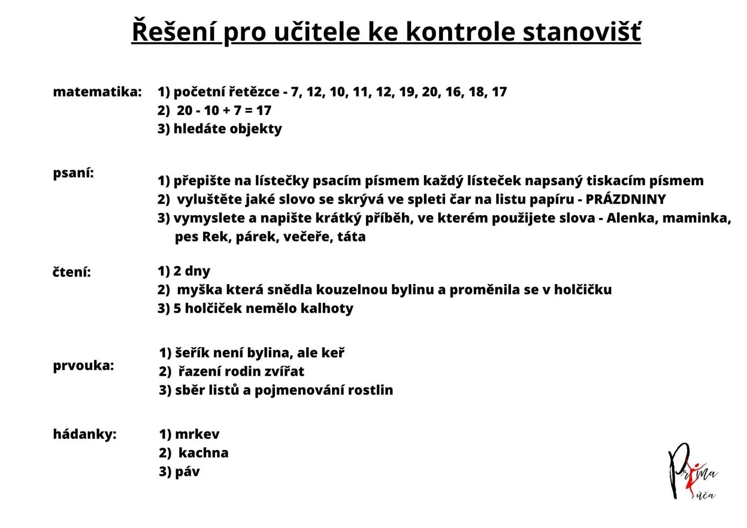 PROJEKTOVÝ DEN UČÍME SE VENKU - kompletní příprava na celé dopoledne venku – náhled 11