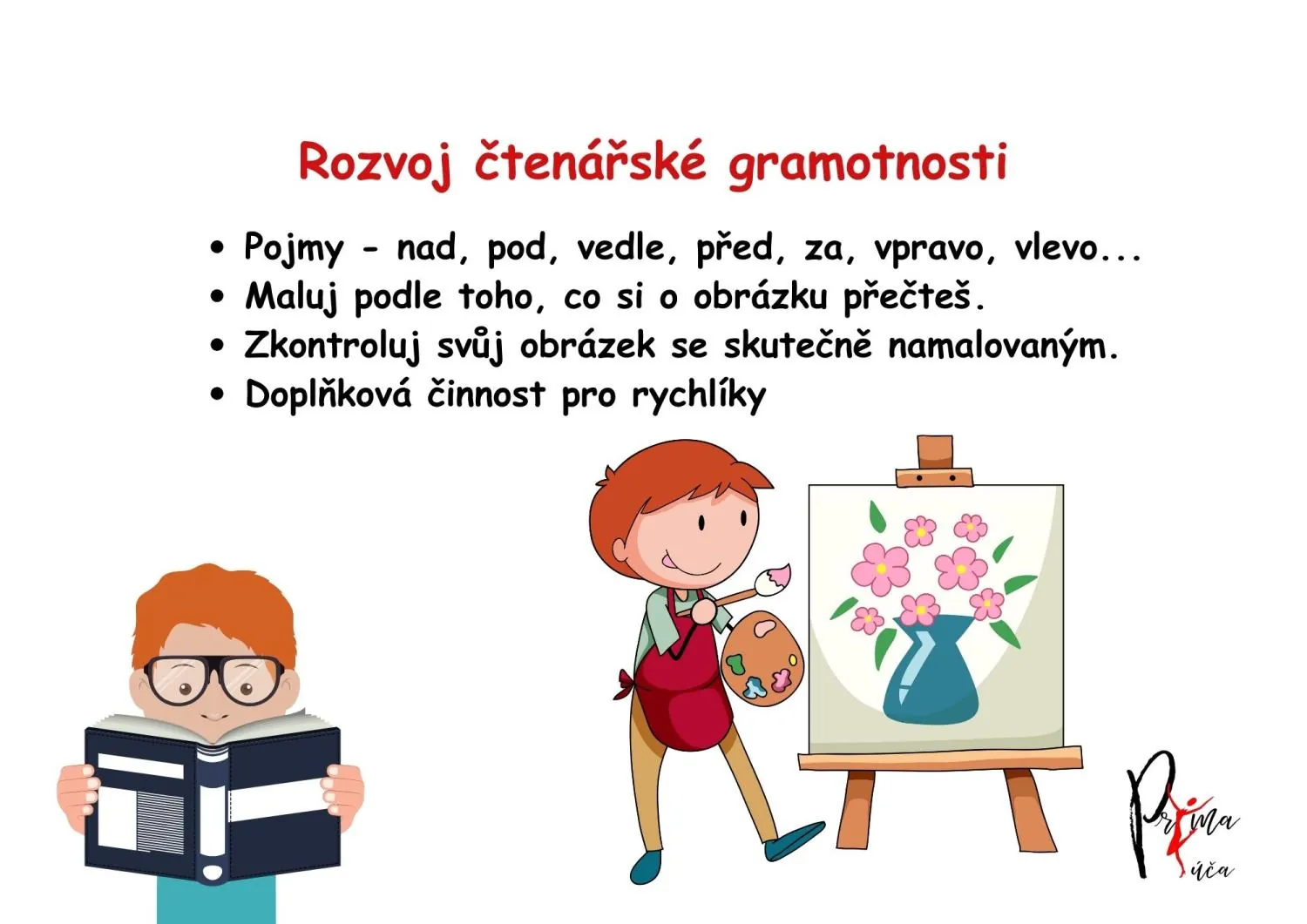 ČTI A MALUJ CO ČTEŠ - činnosti pro rychlíky do hodin českého jazyka – náhled 2