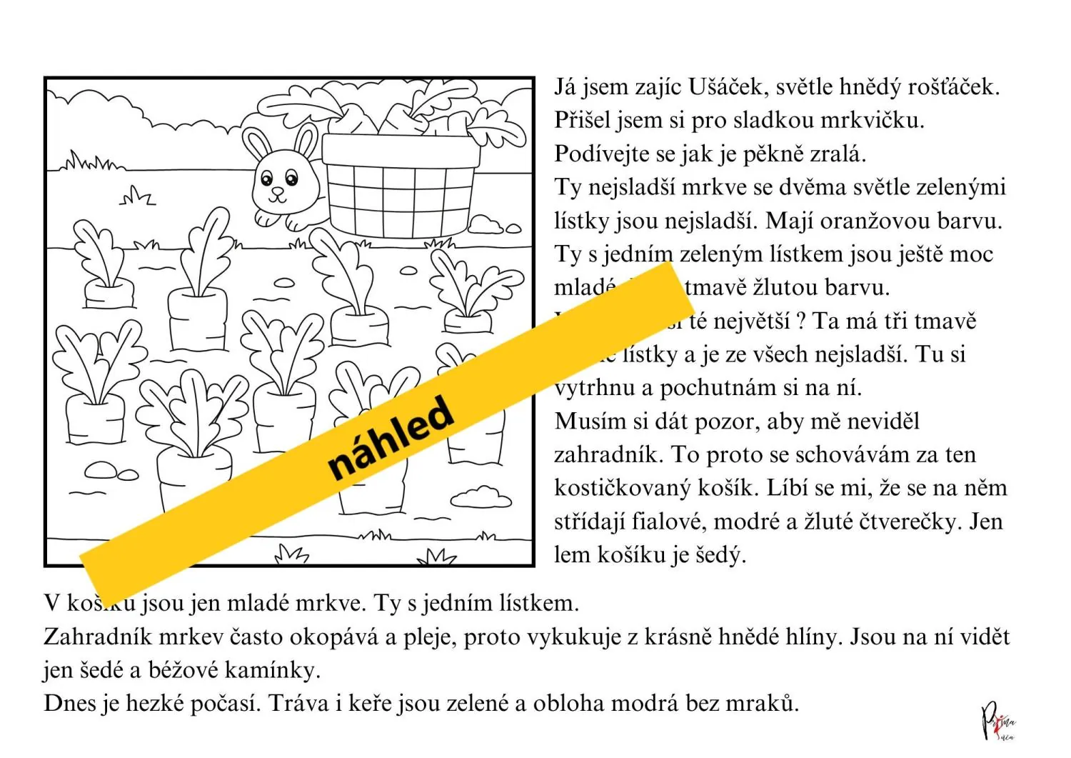 PODZIMNÍ ČTENÍ S POROZUMĚNÍM S OMALOVÁNKY - Přečti si pozorně a vybarvuj! – náhled 2