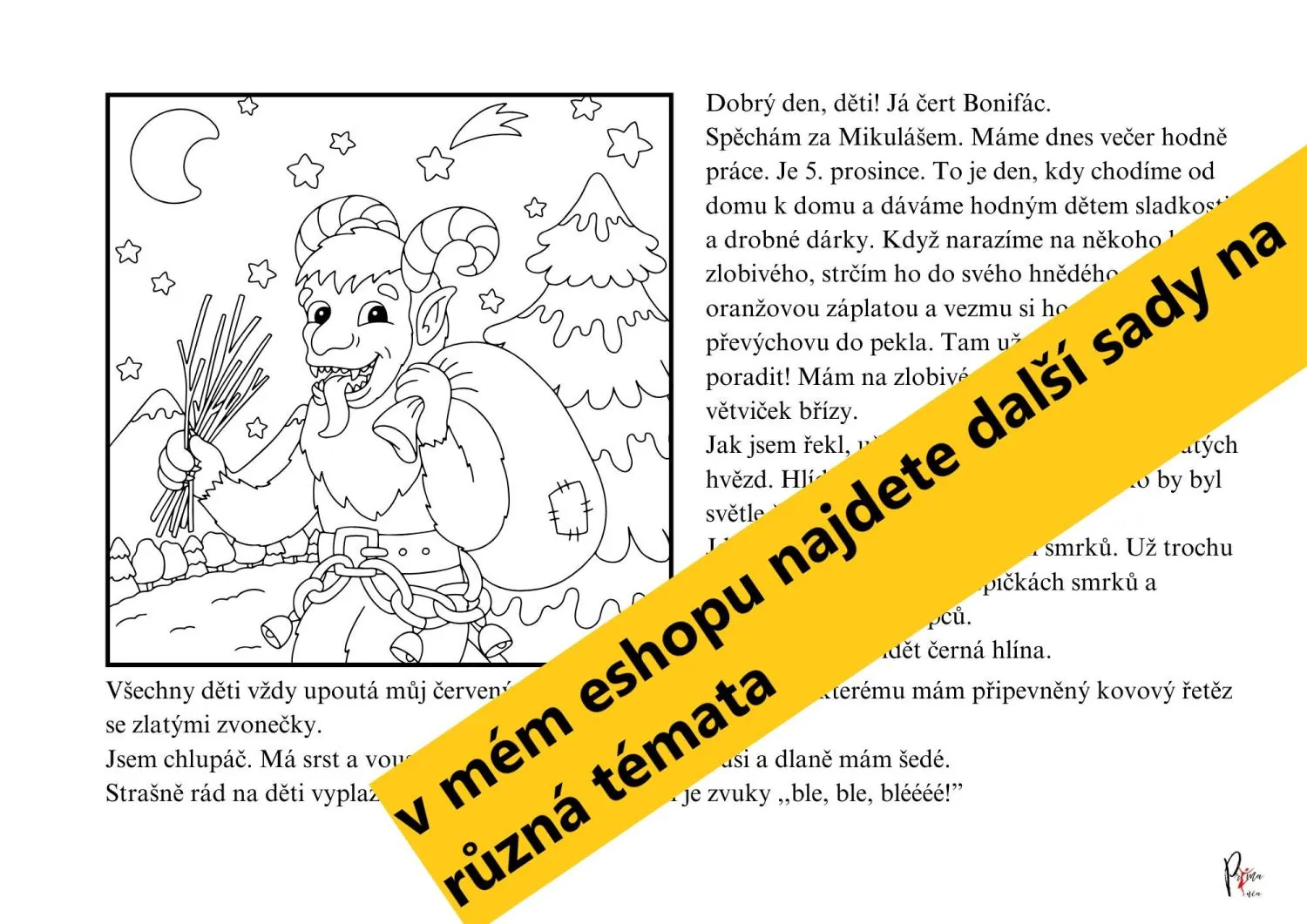 MIKULÁŠ - ČTENÍ S POROZUMĚNÍM S OMALOVÁNKY - Přečti si pozorně a vybarvuj! – náhled 3