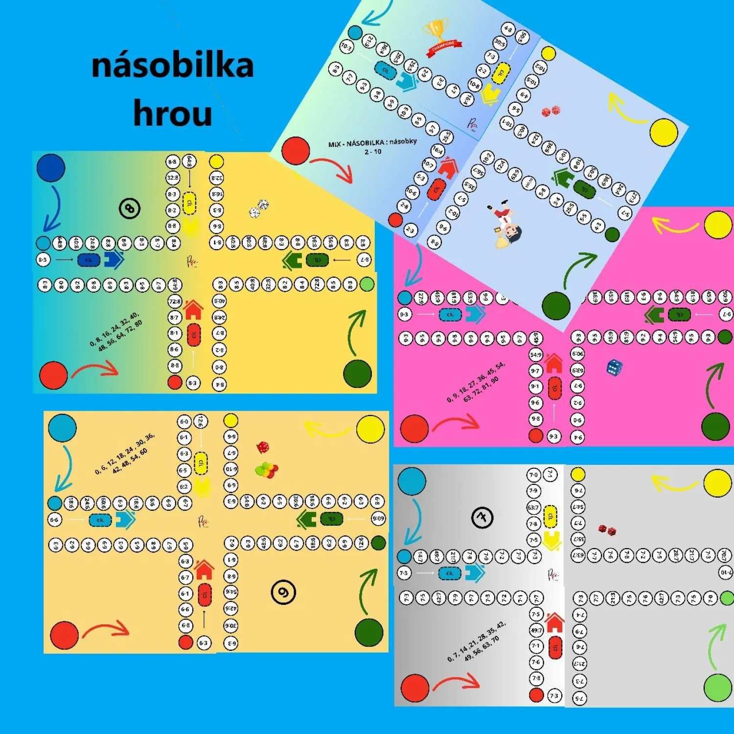 NÁSOBILKA HROU - DALŠÍCH 5 DESKOVÝCH HER- třídní turnaj – náhled 2