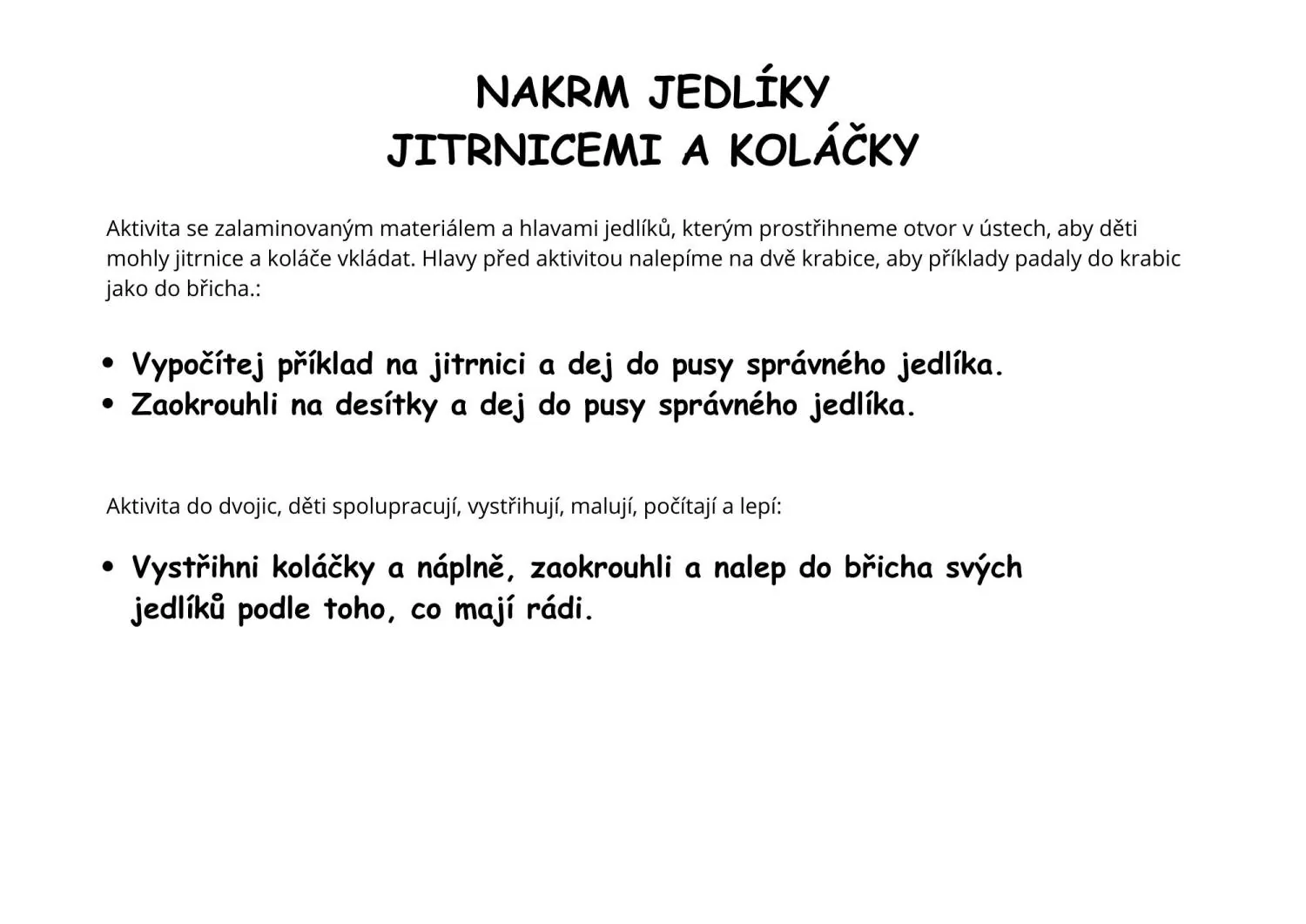 MASOPUST - MATEMATIKA - NAKRM JEDLÍKY JITRNICEMI A KOLÁČKY – náhled 2