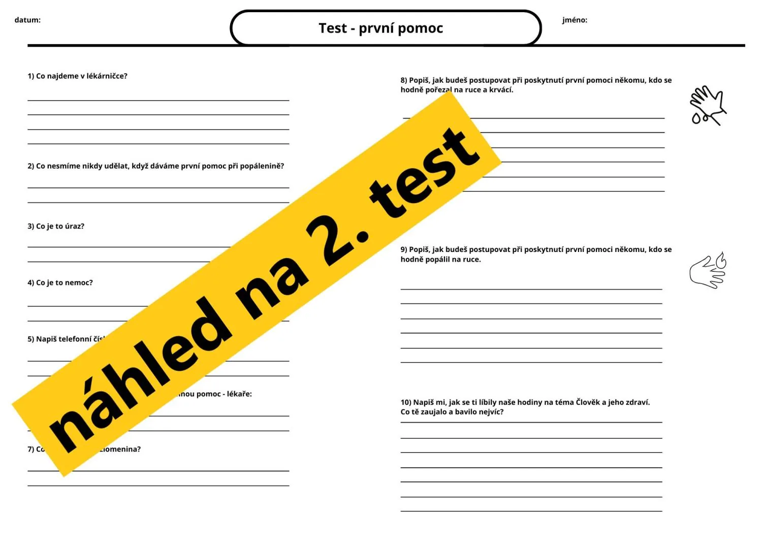 ČLOVĚK A JEHO ZDRAVÍ, NEMOC, ÚRAZ, DROGY, PRVNÍ POMOC. – náhled 4