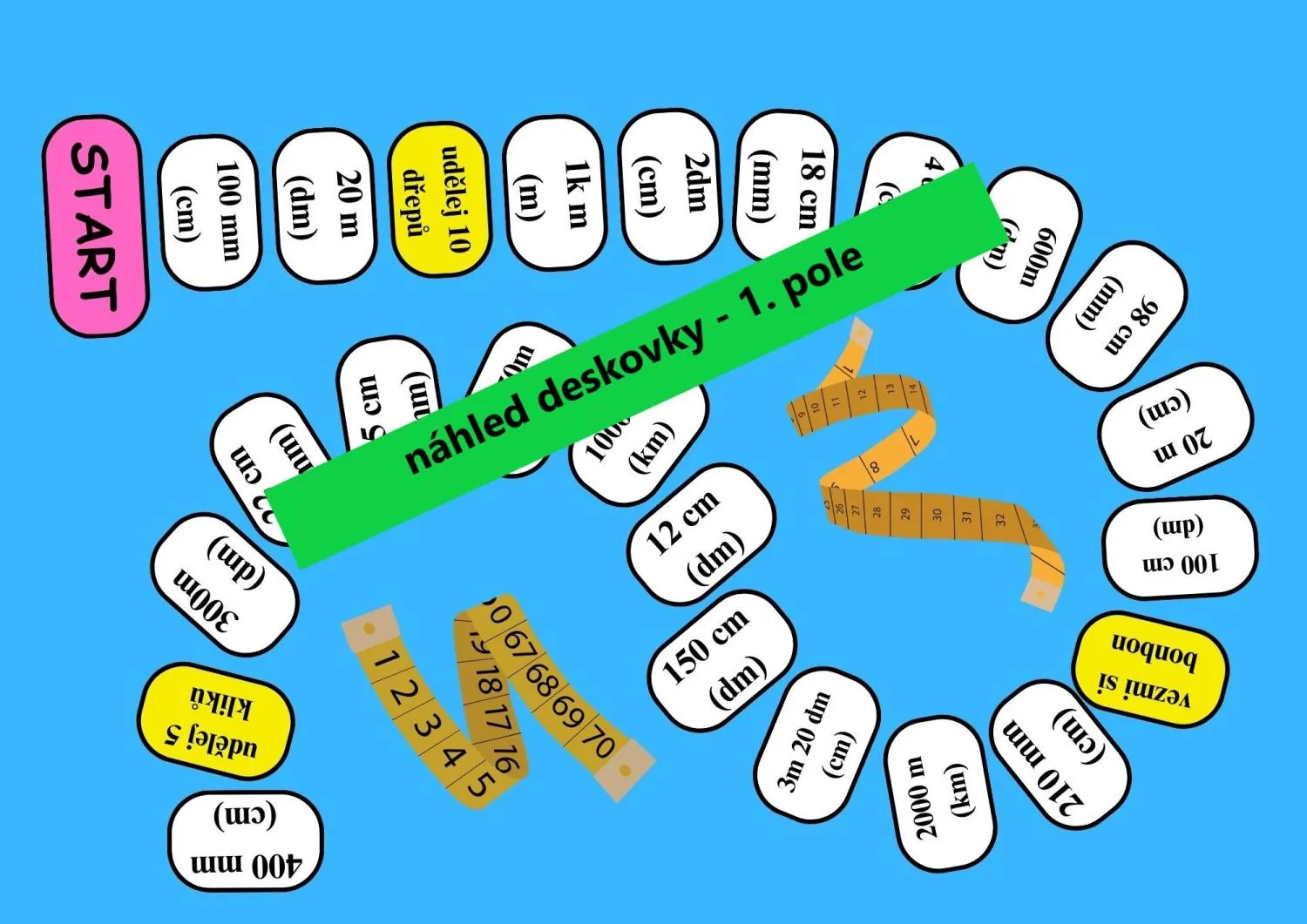 Převody jednotek délky - HRA NA PŘEVADĚČE - aktivity mimo lavice – náhled 5