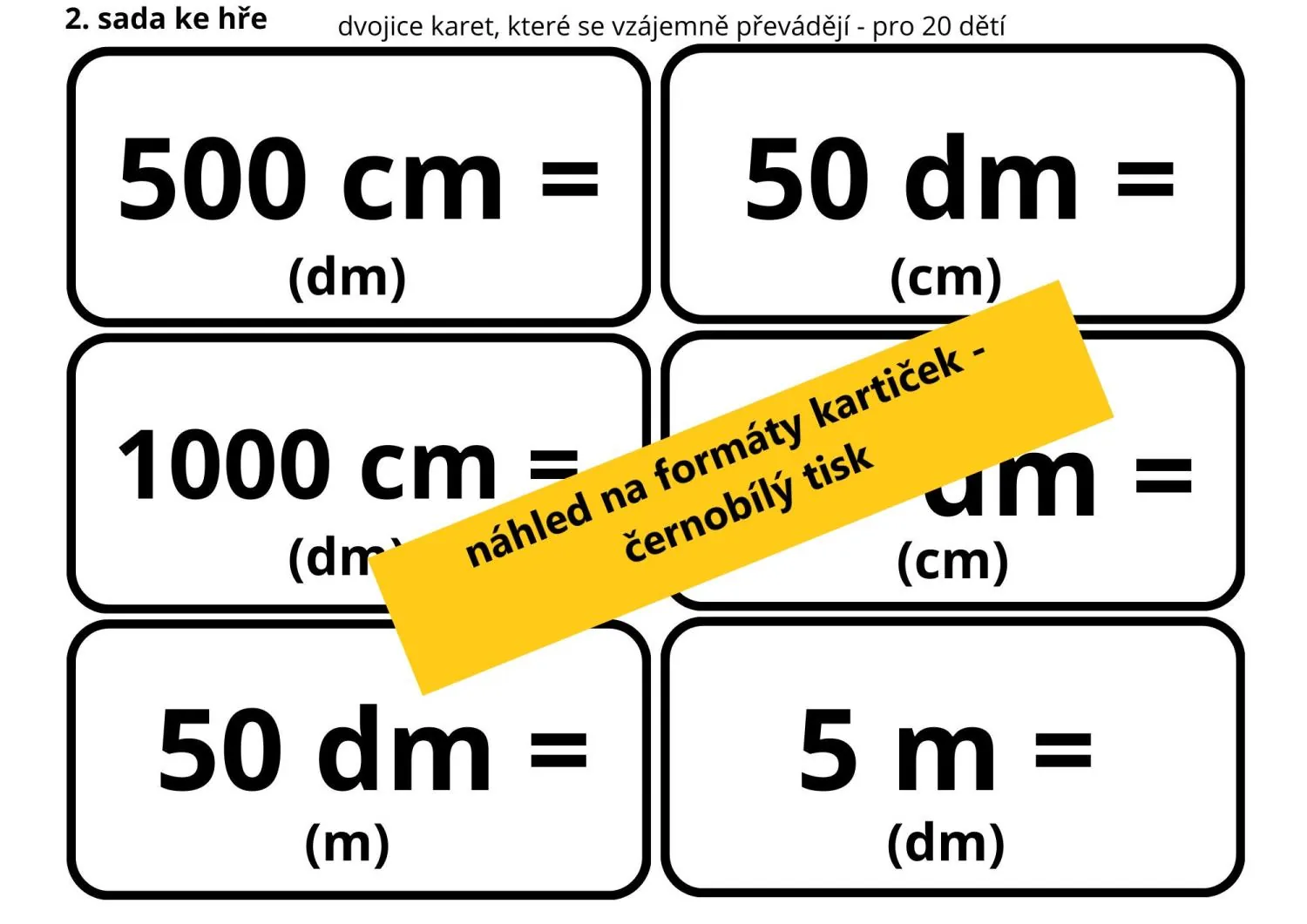 Převody jednotek délky - HRA NA PŘEVADĚČE - aktivity mimo lavice – náhled 7