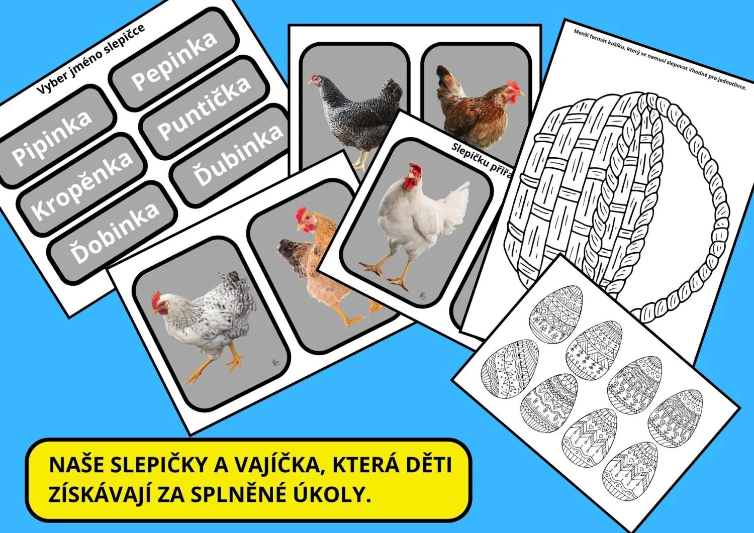VELIKONOCE - Kolik vajíček snese tvá slepička? PŘÍPRAVA NA CELOU HODINU. – náhled 2