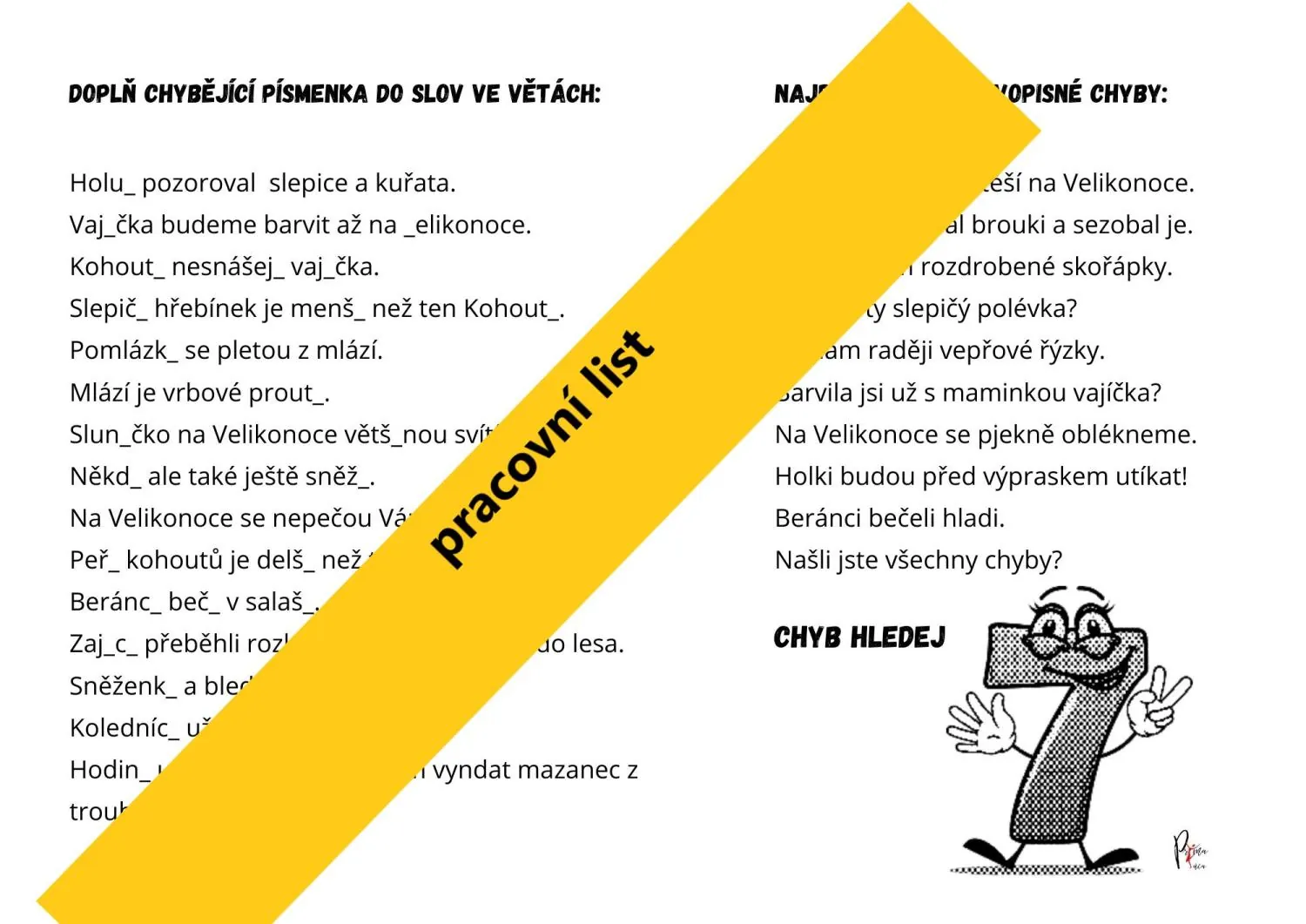 VELIKONOCE - VELIKONOČNÍ POHÁDKA SE SOUBOREM PRACOVNÍCH LISTŮ – náhled 4