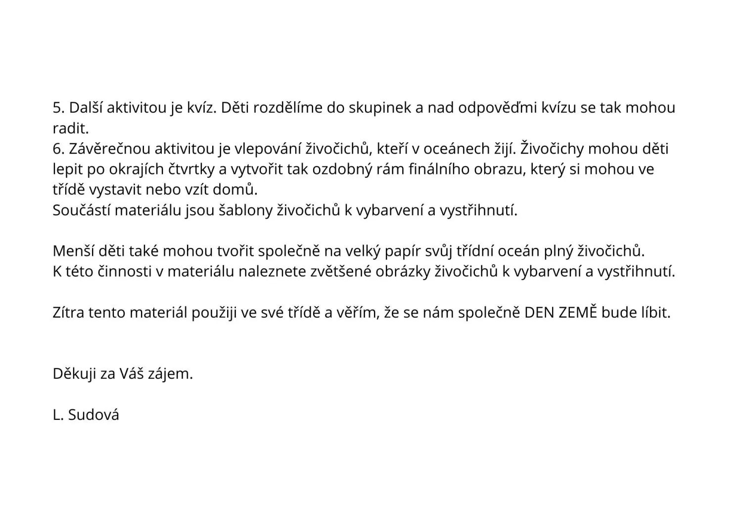 DEN ZEMĚ - PROJEKTOVÝ DEN -  CHRAŇME OCEÁNY – náhled 10