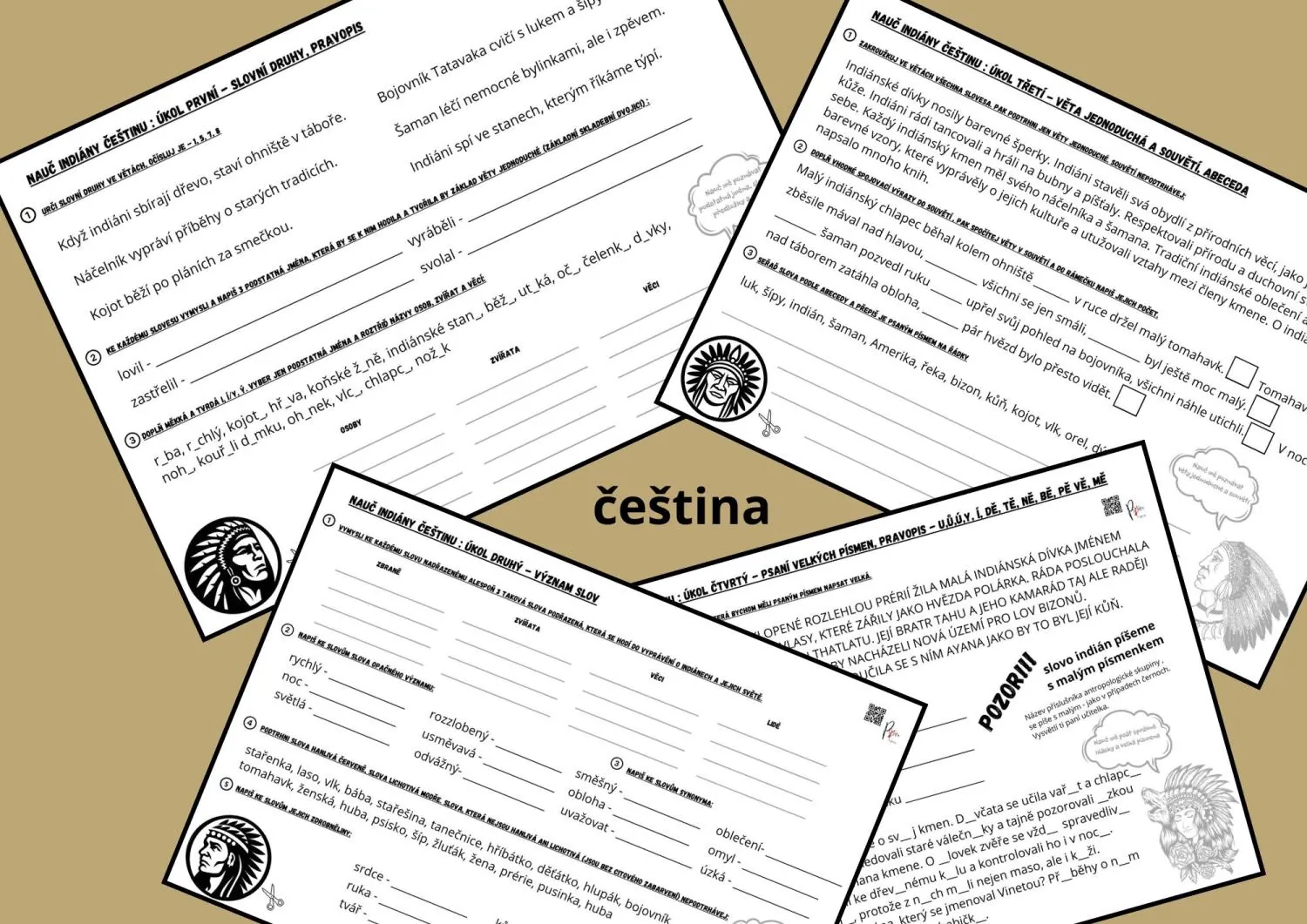 ŠKOLA V PŘÍRODĚ - téma INDIÁNI - pracovní listy k výuce s LAPAČEM SNŮ - 2. třída – náhled 5