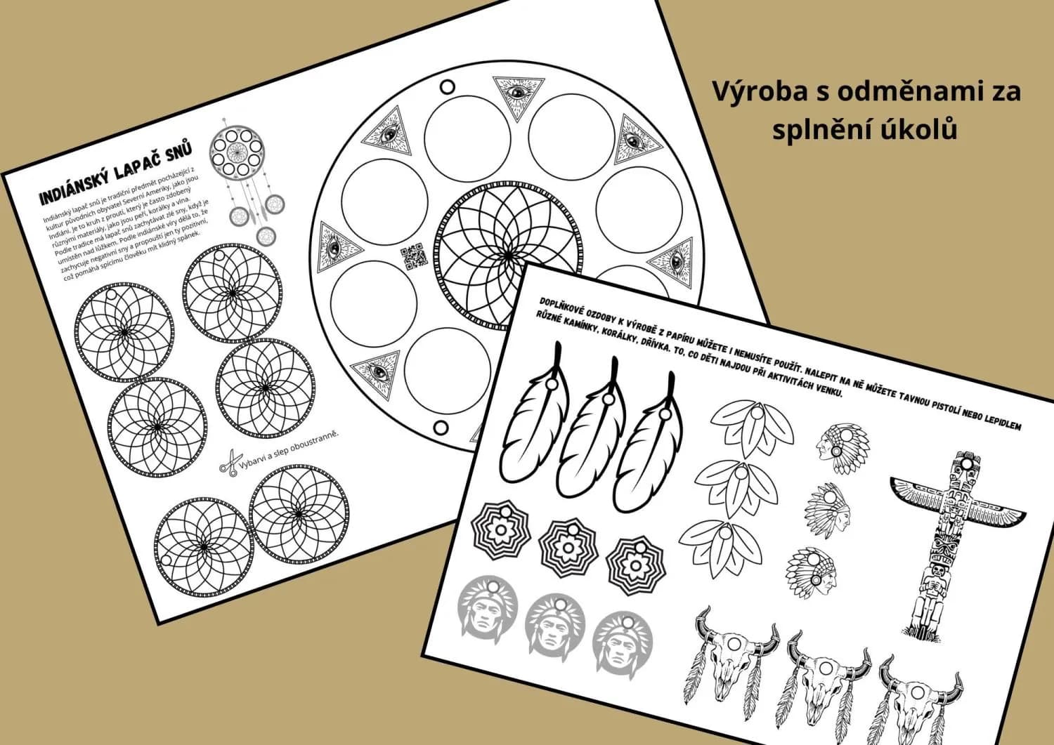 ŠKOLA V PŘÍRODĚ - téma INDIÁNI - pracovní listy k výuce s LAPAČEM SNŮ - 2. třída – náhled 6