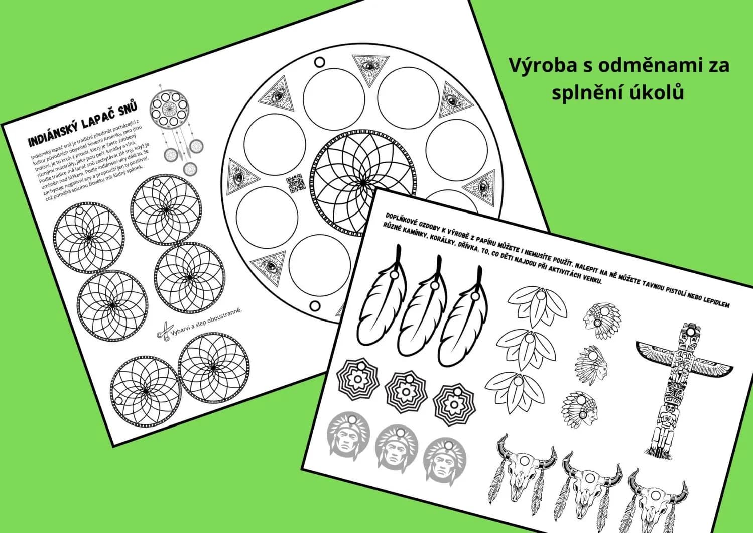 ŠKOLA V PŘÍRODĚ - téma INDIÁNI - pracovní listy a LAPAČ SNŮ - 3. třída – náhled 5