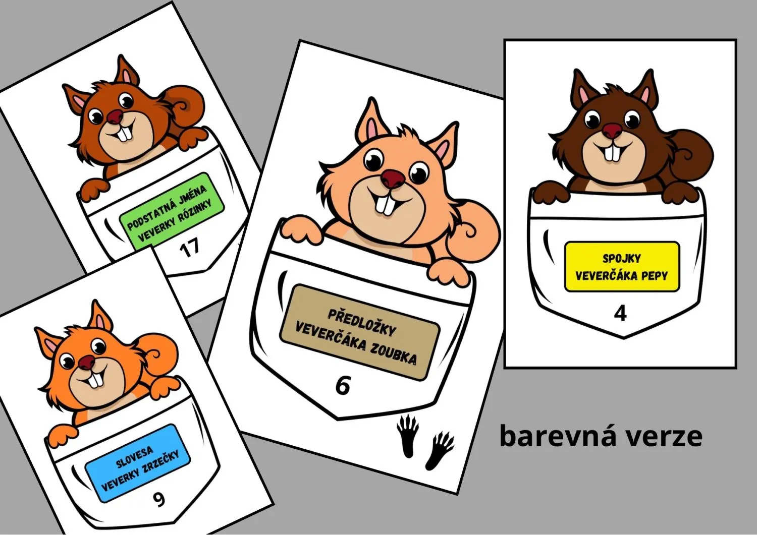 UČENÍ VENKU - 1 - SLOVNÍ DRUHY S VEVERKAMI – náhled 4