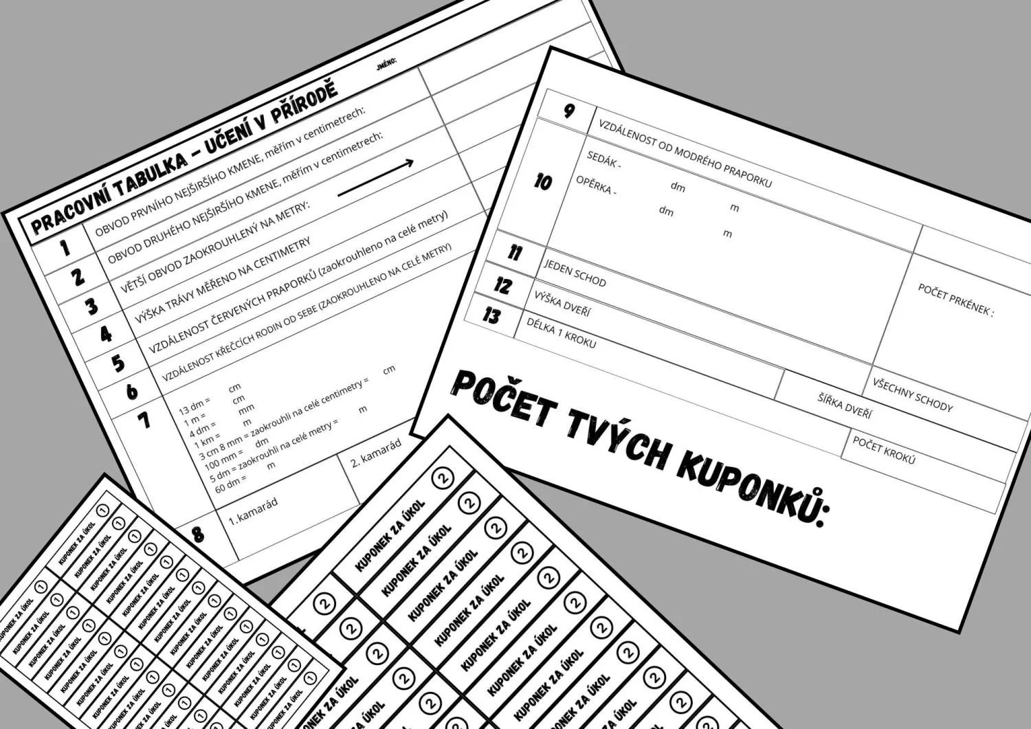 UČENÍ VENKU - 2 - MATEMATIKA - JEDNOTKY DÉLKY, OBVOD - AKTIVNĚ A PRAKTICKÉ TIPY – náhled 2