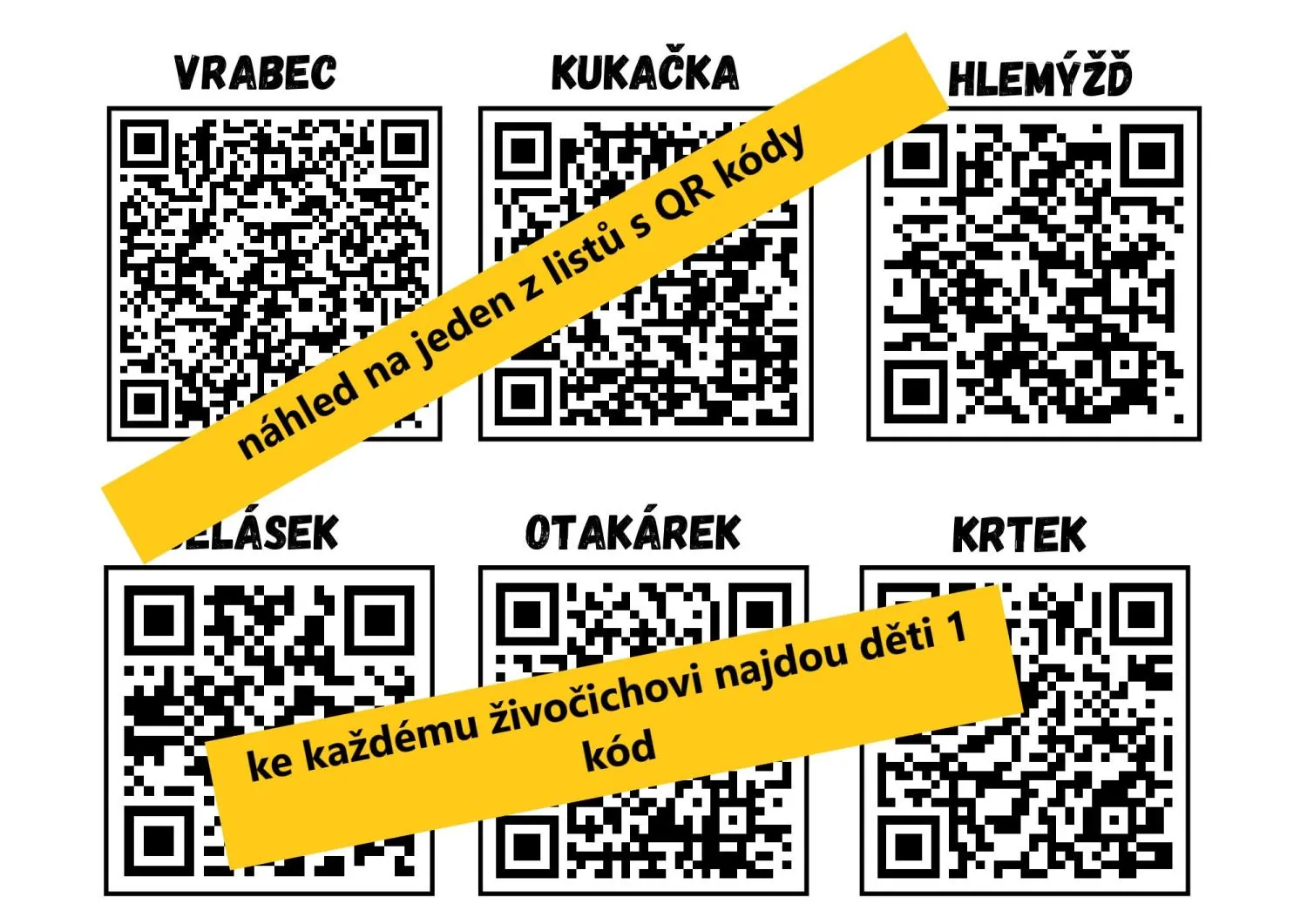 ŽIVOČICHOVÉ ČR - Příprava hodiny s využitím QR kódů – náhled 8