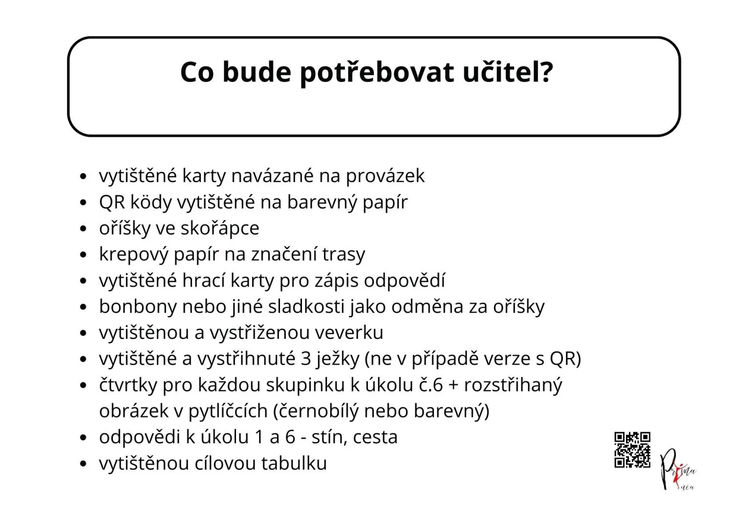 DEN TŘÍDNÍHO UČITELE - hra nejen na konec školního roku - možnost QR kódů – náhled 8