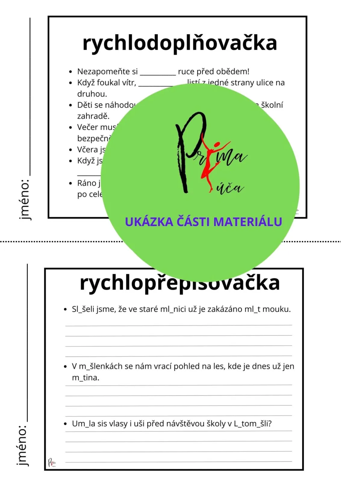 VYJMENOVANÁ SLOVA PO - M - S PŘÍBĚHEM ZE ŠKOLY – náhled 9