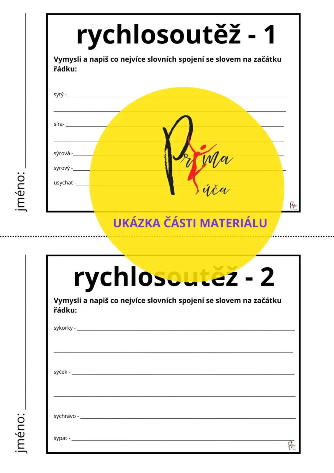 VYJMENOVANÁ SLOVA PO - S - S POHÁDKOU a úkoly – náhled 8