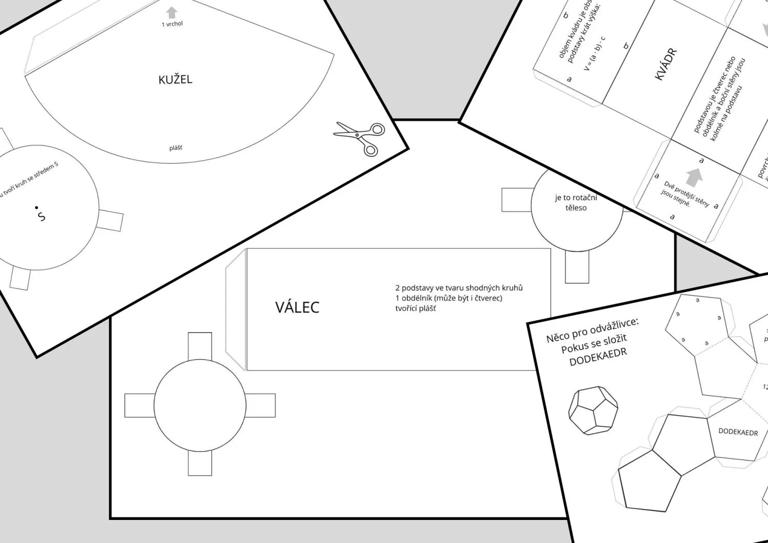 TĚLESA A JEJICH VLASTNOSTI - PAPÍROVÉ MODELY - AKTIVNÍ UČENÍ – náhled 2