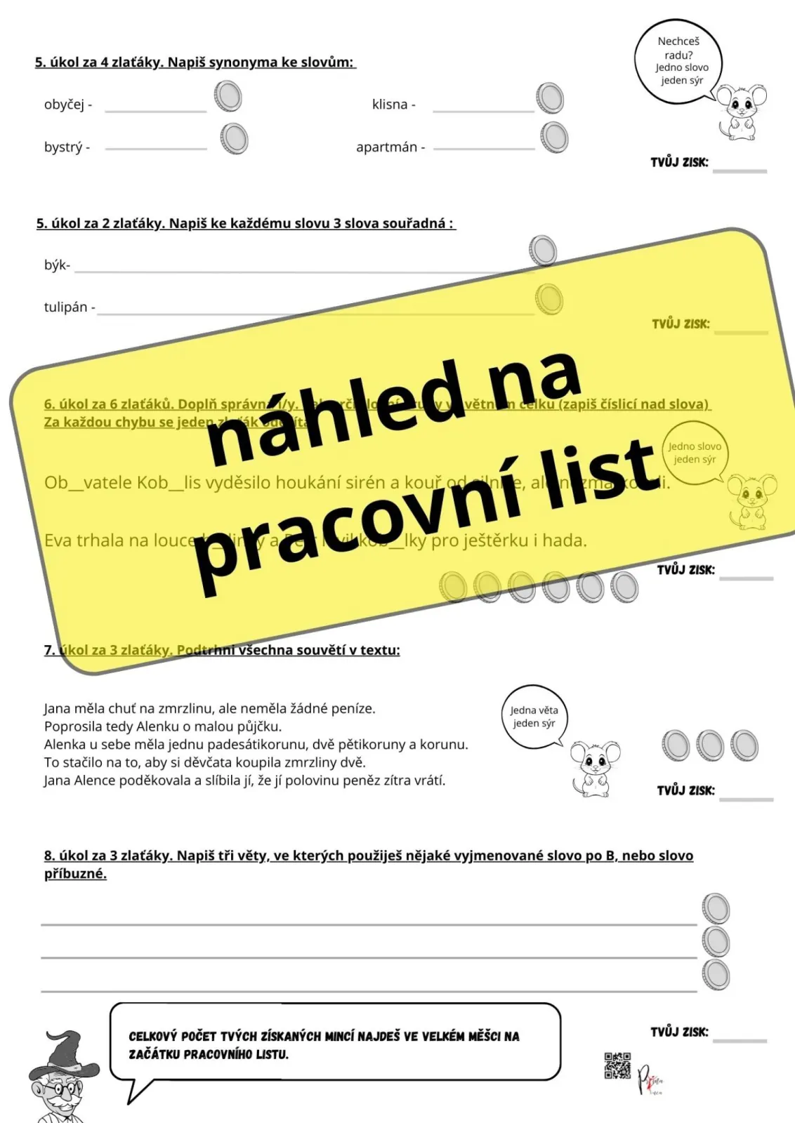 VYJMENOVANÁ SLOVA - B - PÍSEMNÁ PRÁCE BEZESTRACHU - KOUZELNICKÉ TRIKY ODMĚNOU – náhled 11