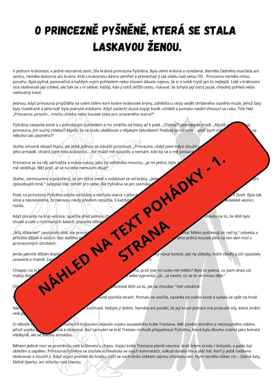 LASKAVÁ SRDCE - O princezně Pyšněně, která se stala  laskavou ženou. – náhled 2