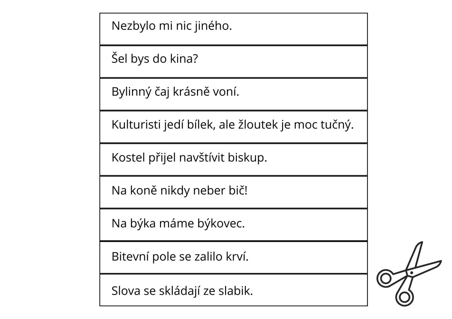 VYJMENOVANÁ SLOVA PO B - DUOBINGO -  HRA K PROCVIČENÍ – náhled 2