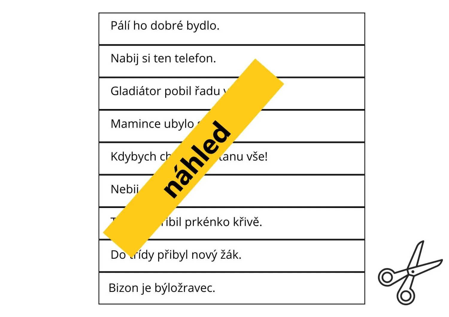 VYJMENOVANÁ SLOVA PO B - DUOBINGO -  HRA K PROCVIČENÍ – náhled 4