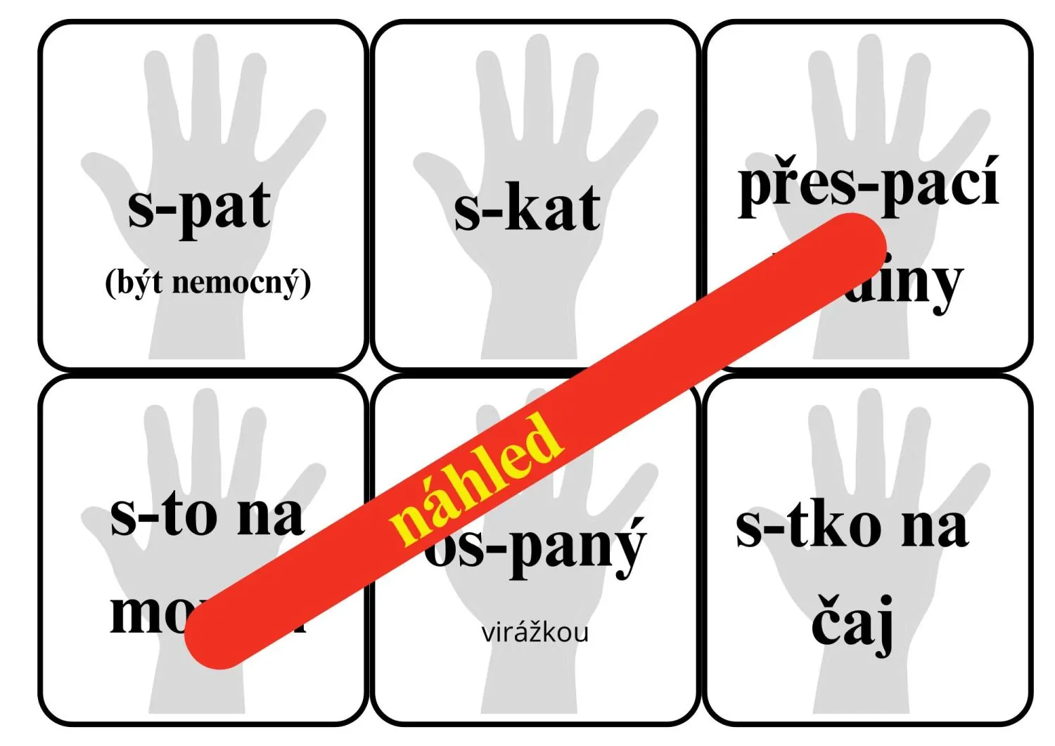VYJMENOVANÁ SLOVA PO S- HRA DO DVOJIC, TROJIC - PŘEBÍJENÁ – náhled 3