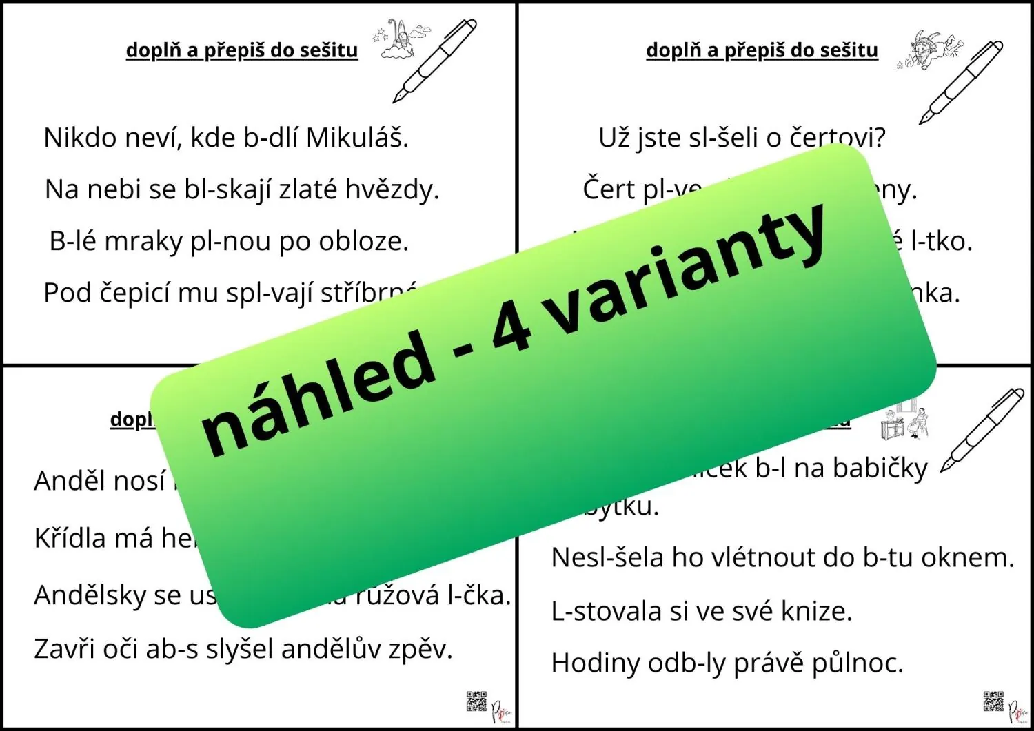 VYJMENOVANÁ SLOVA PO - B, L - S ČERTEM A MIKULÁŠEM – náhled 4