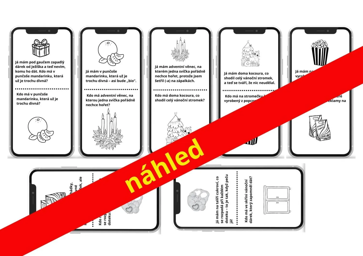 VÁNOCE - vánoční telefonování ve třídě - veselá hra na principu JÁ MÁM, KDO MÁ? – náhled 3