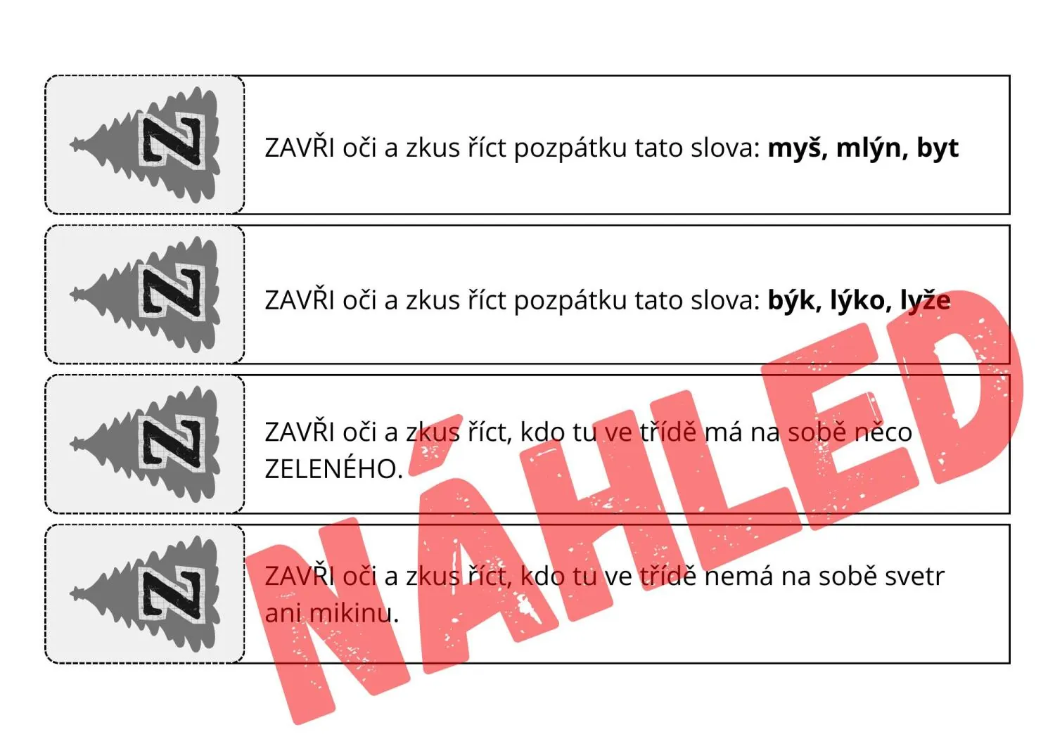 VYJMENOVANÁ SLOVA - VÁNOČNÍ OPAKOVAČKA - ROZDÝCHÁVAČKA - HRA – náhled 8