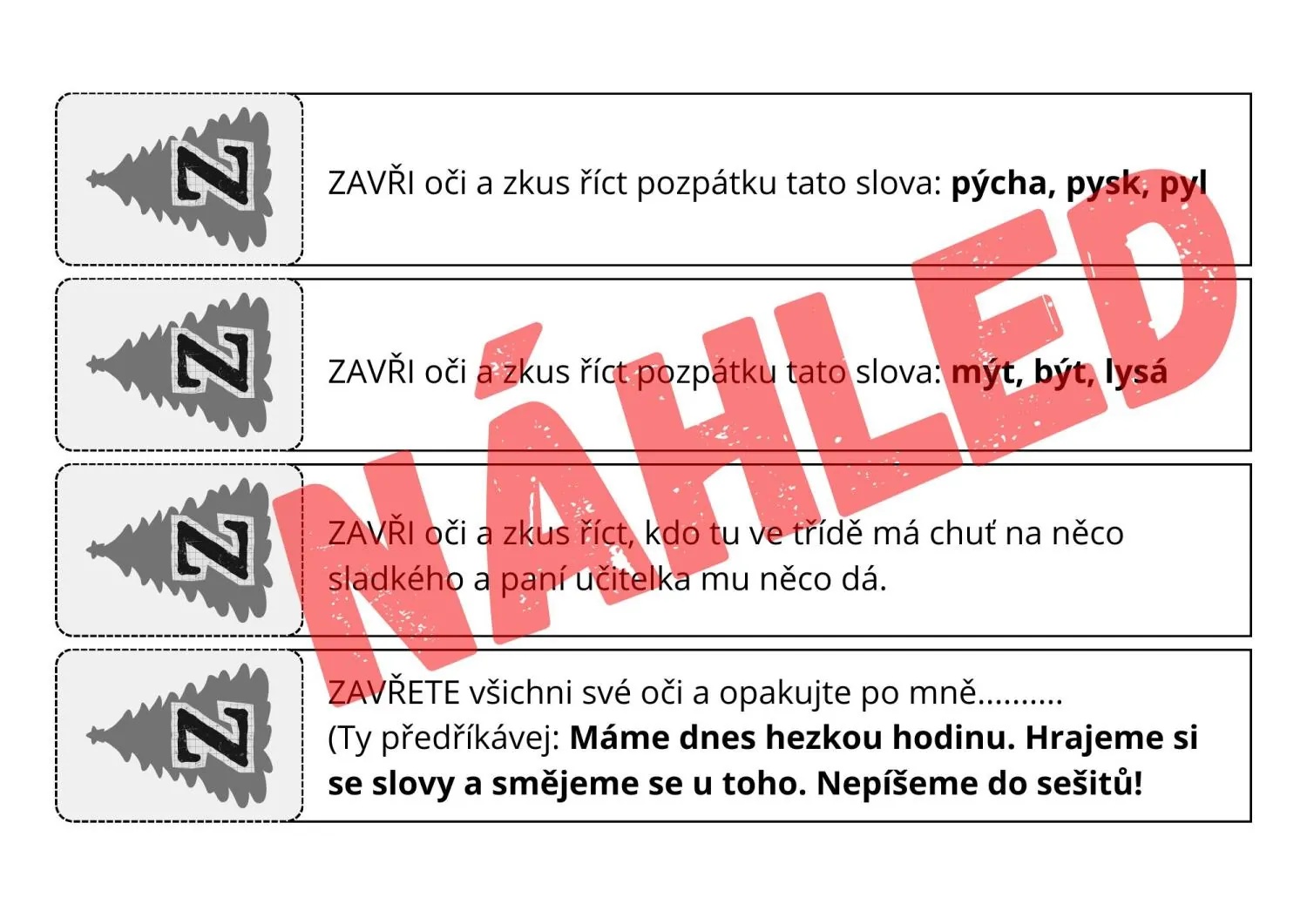 VYJMENOVANÁ SLOVA - VÁNOČNÍ OPAKOVAČKA - ROZDÝCHÁVAČKA - HRA – náhled 9