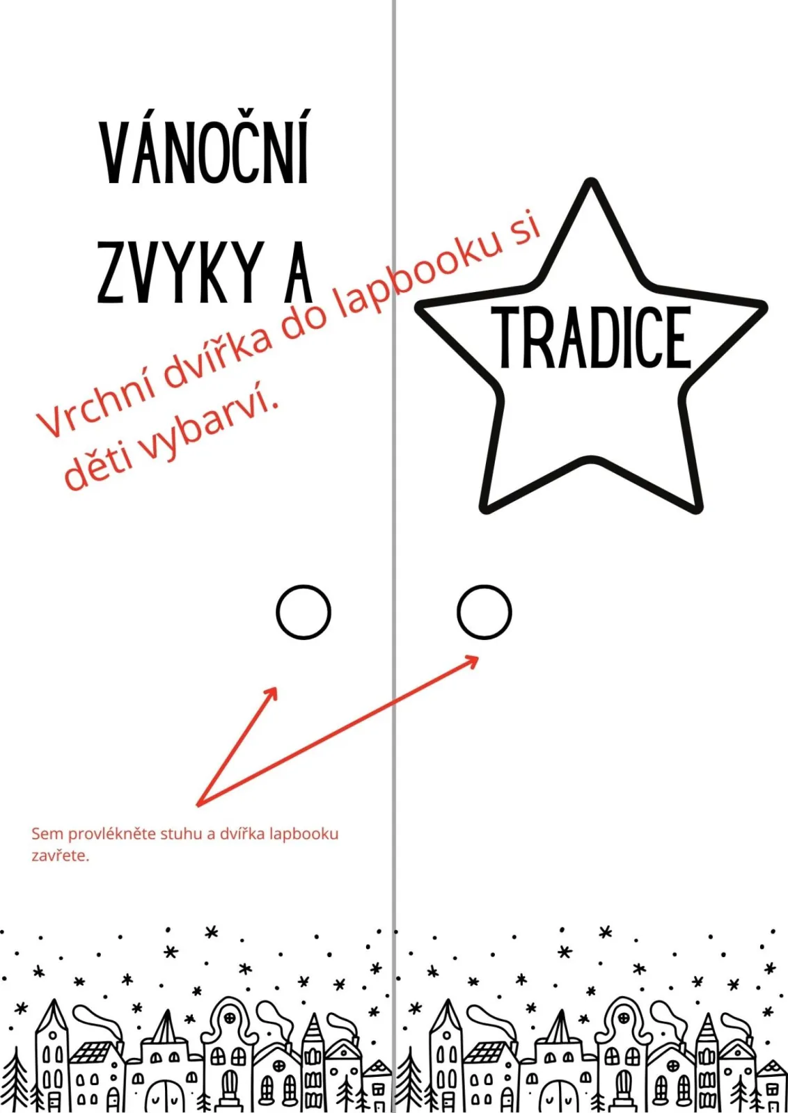 VÁNOCE - lapbook pro děti + kvíz + dopis, příprava na 2 hodiny – náhled 3