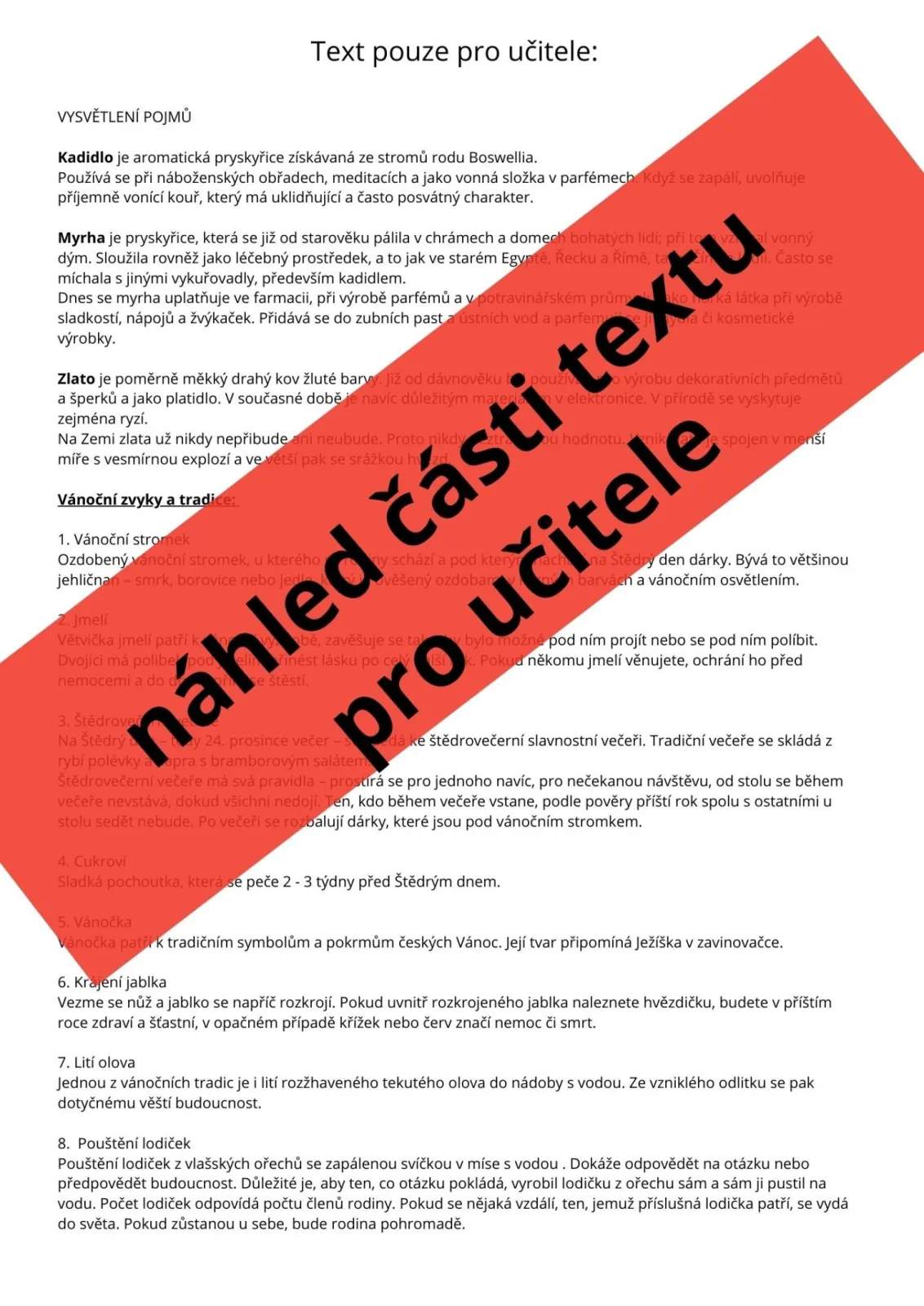 VÁNOCE - lapbook pro děti + kvíz + dopis, příprava na 2 hodiny – náhled 7