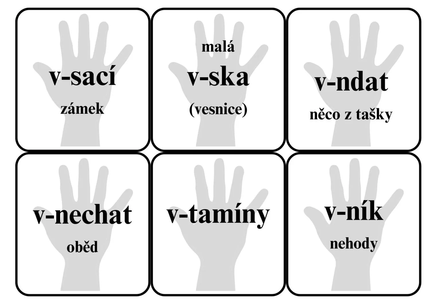VYJMENOVANÁ SLOVA PO V,Z - HRA DO DVOJIC, TROJIC - PŘEBÍJENÁ – náhled 3