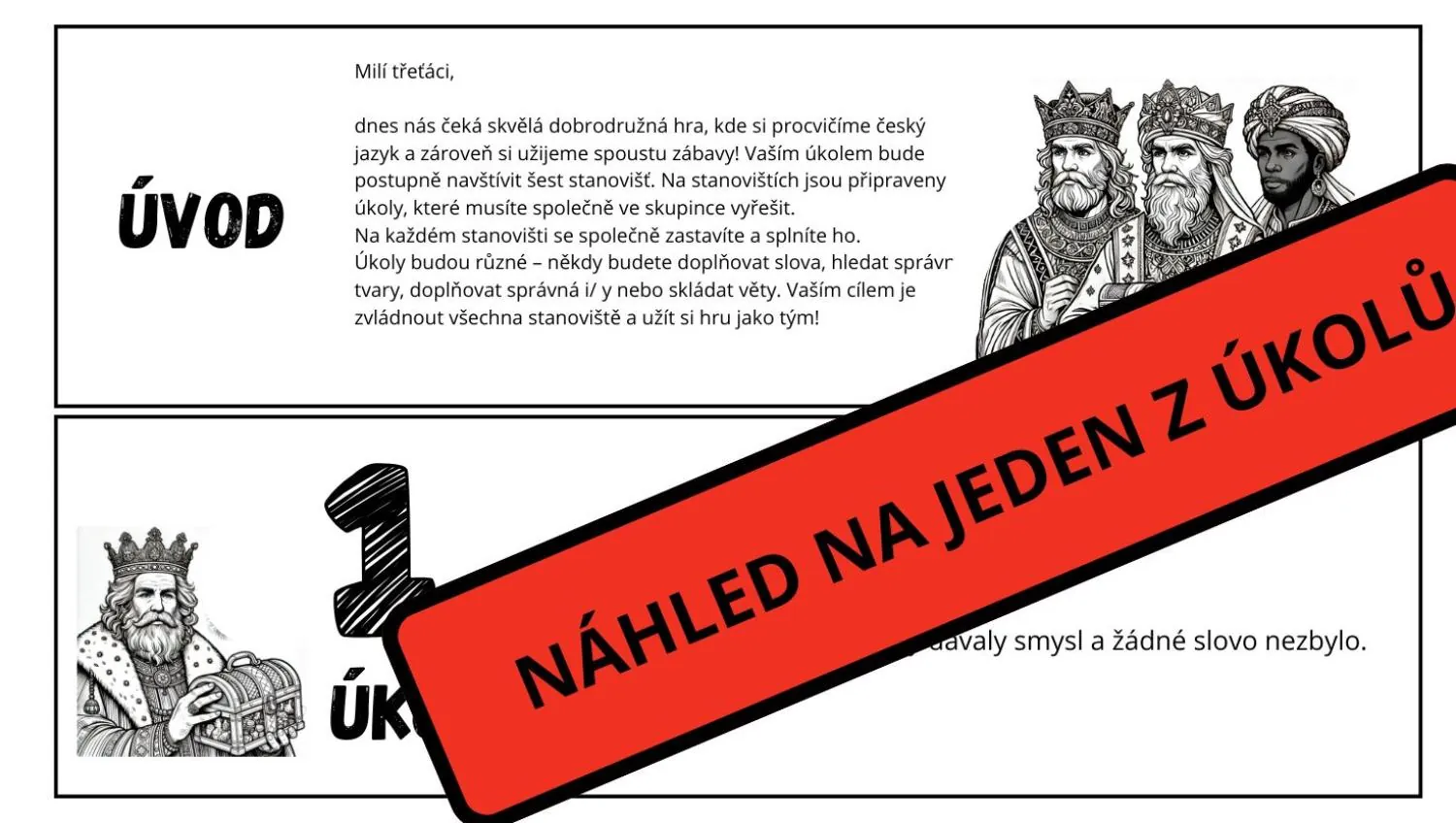 Tři králové - VYJMENOVANÁ SLOVA, VÝZNAM SLOV, SOUVĚTÍ - 8 STANOVIŠŤ S ÚKOLY – náhled 16