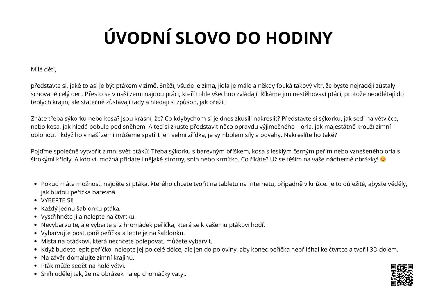 PTÁCI V ZIMĚ - DALŠÍ SADA NA VAŠE PŘÁNÍ - INSPIRACE, ŠABLONY – náhled 3