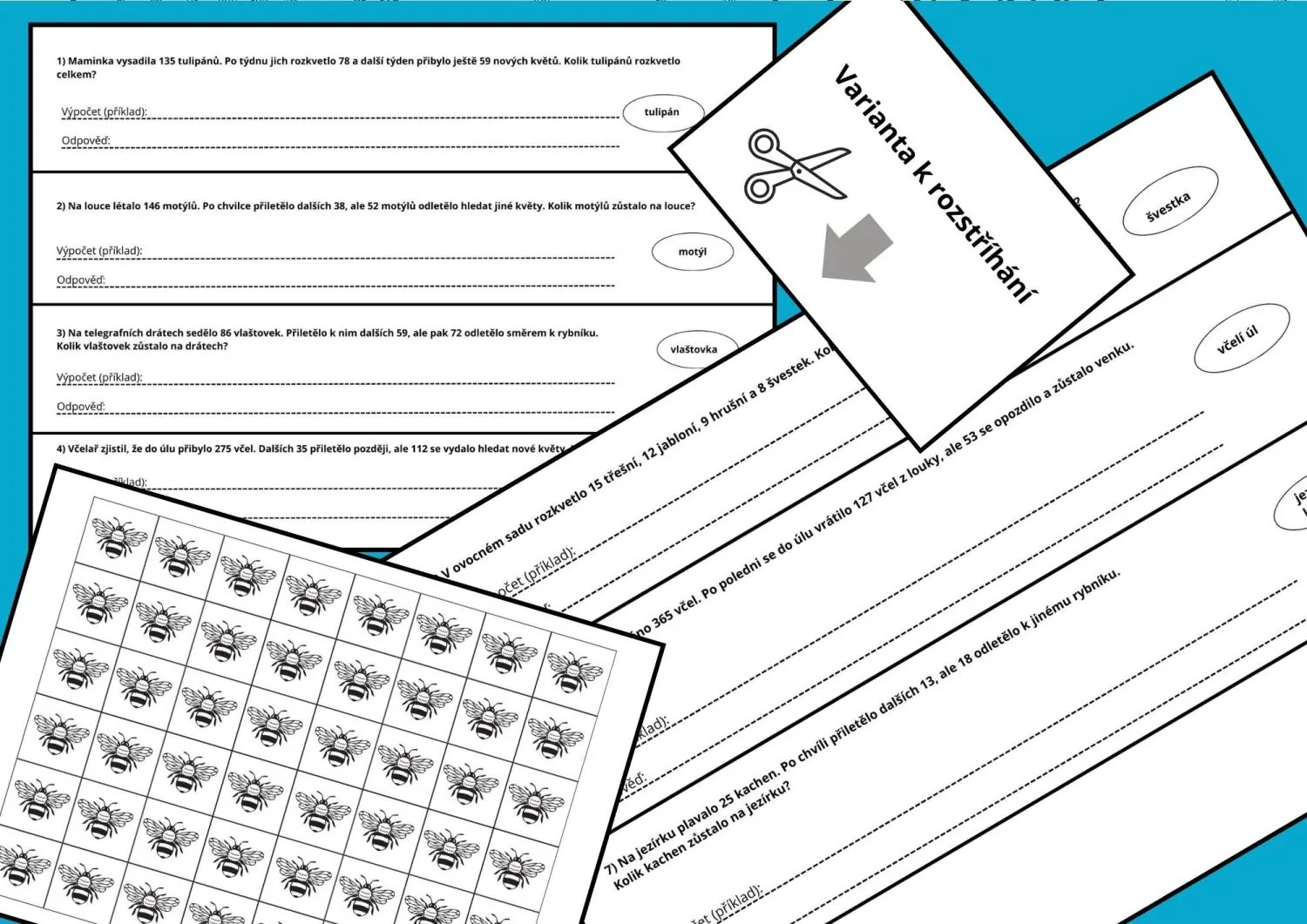 SÁZÍME JARO - MATEMATIKA - sada 1 - skvělé doplnění hodin matematiky – náhled 2
