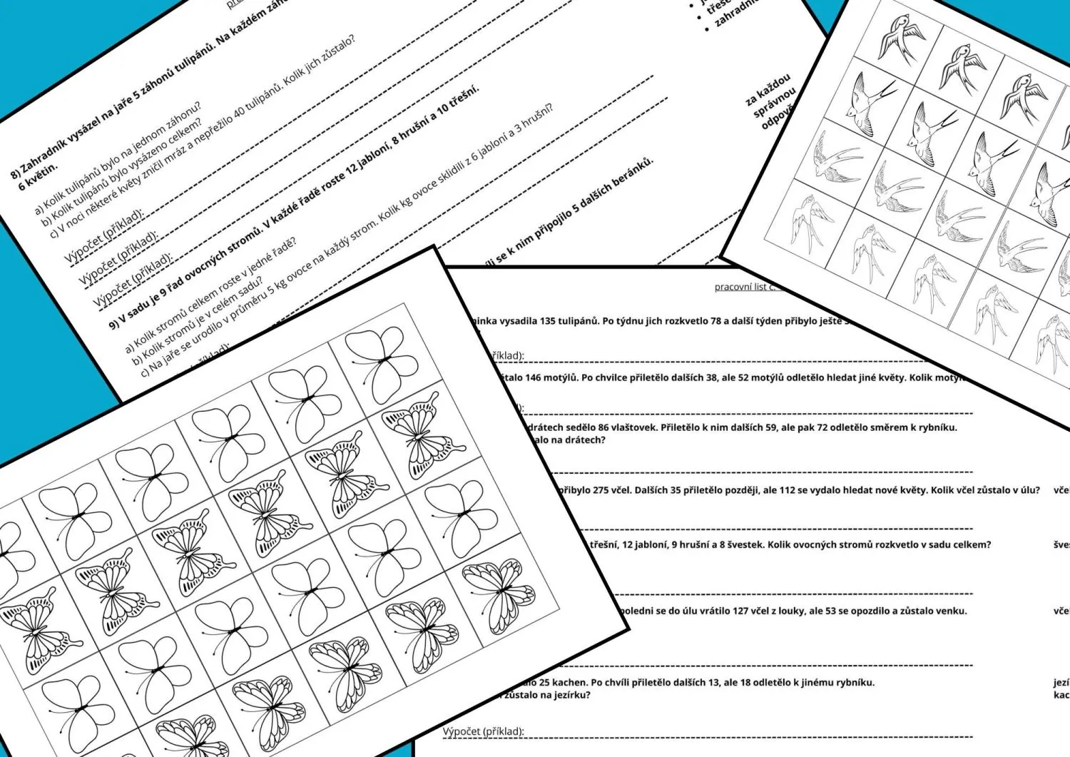SÁZÍME JARO - MATEMATIKA - sada 1 - skvělé doplnění hodin matematiky – náhled 3