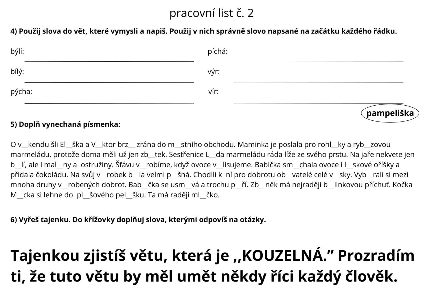 SÁZÍME JARO - VYJMENOVANÁ SLOVA - sada 2 - skvělé doplnění hodin českého jazyka – náhled 3