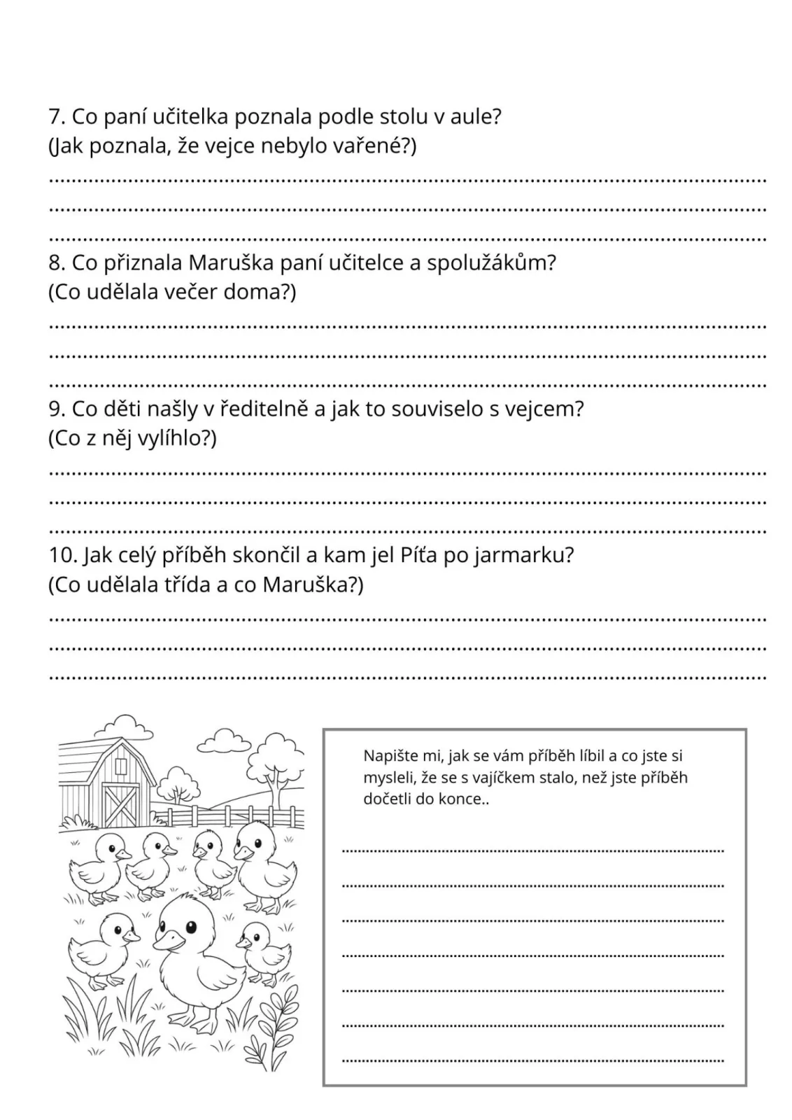 VELIKONOCE - Tajemství rozbitého vajíčka - čtení s porozuměním, časová osnova – náhled 8